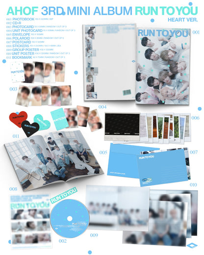 AHOF - 3rd Mini Album [RUN TO YOU] Photobook Version (2 Versions)(RESTOCK 2026-08-10) Random 1ea