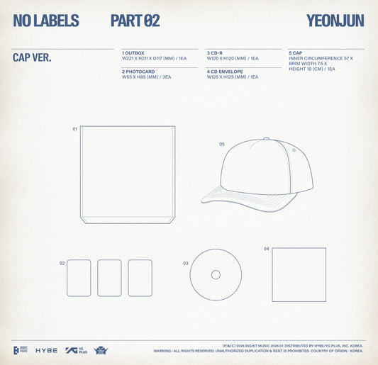 (PRE-ORDER 2026-07-10) YEONJUN (TXT) - [NO LABELS: PART 02] Cap Version