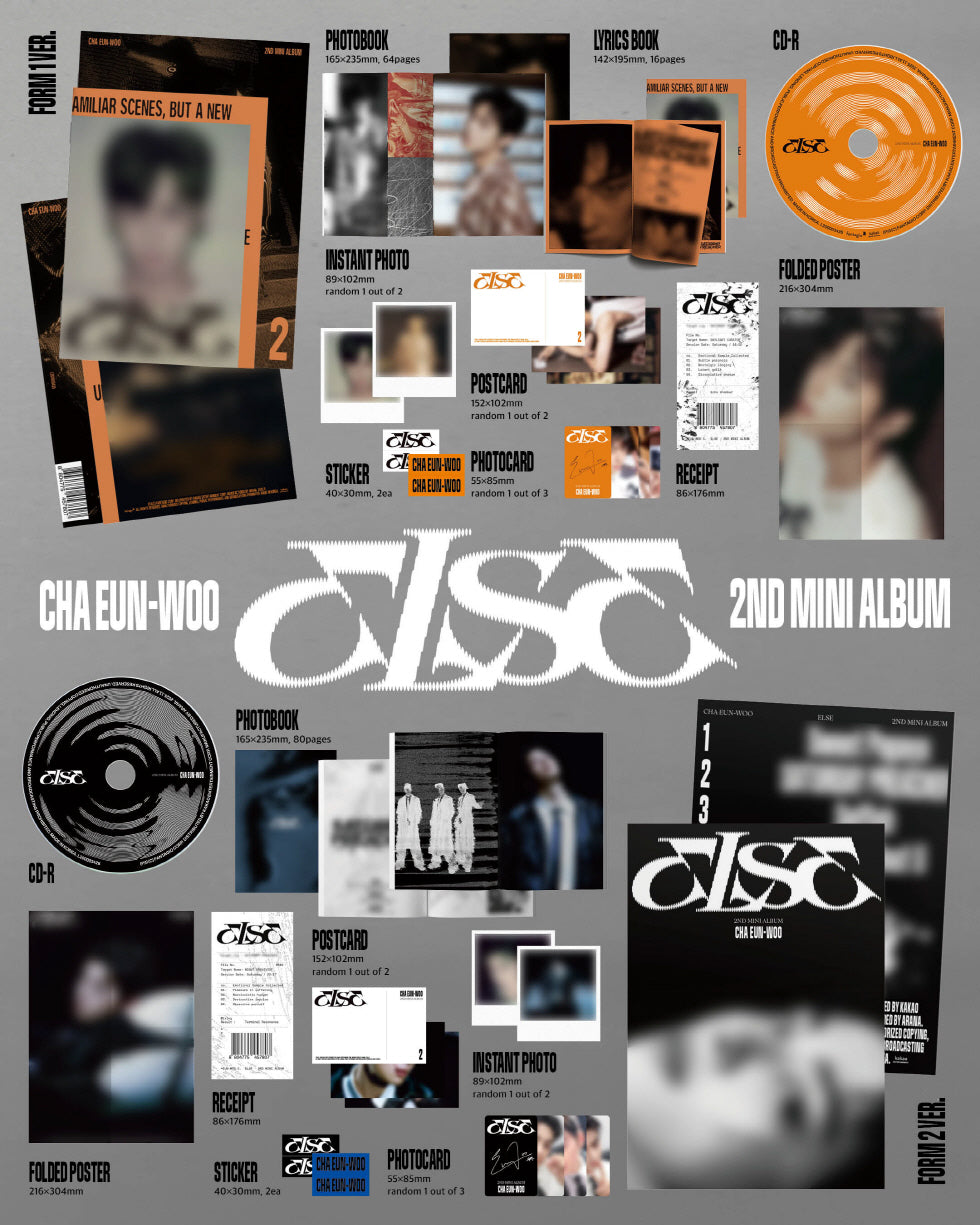 (PRE-ORDER 2025-11-25) Cha Eun Woo (ASTRO) - 2nd Mini Album [ELSE] (2 Versions) Random 1ea