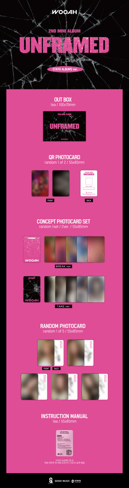 Woo!ah! (Wooah) 2nd Mini Album Unframed STAYG Album Version.