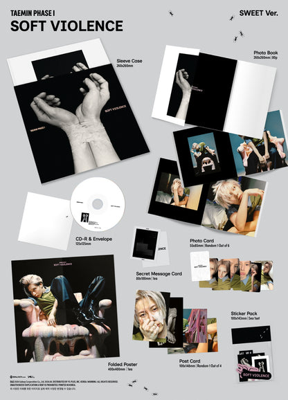 TAEMIN (SHINee) - [PHASE I : Soft Violence] Photobook Version (2 Versions)(🎁POB Option available)