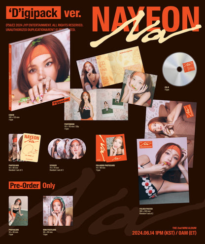 Nayeon Twice 2nd Mini Album : NA Digipack Version.
