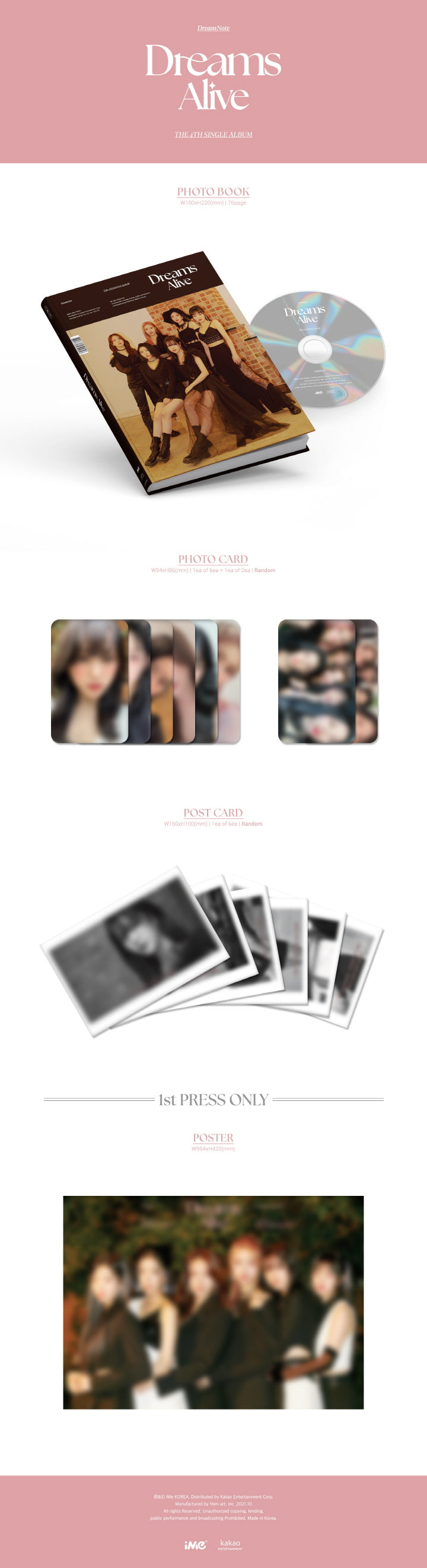 DreamNote 4th Single Album Dreams Alive