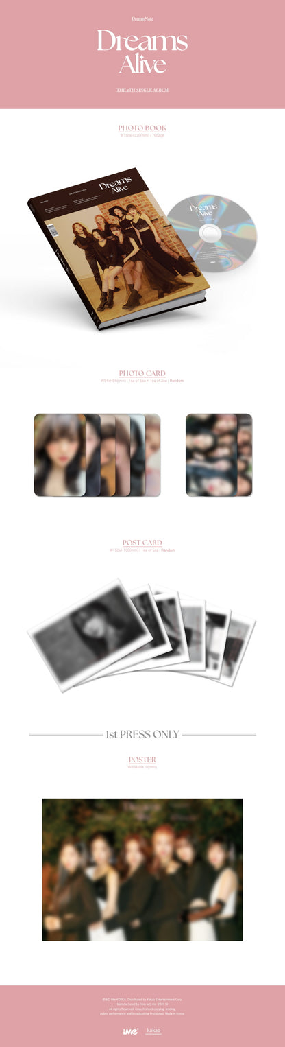 DreamNote 4th Single Album Dreams Alive