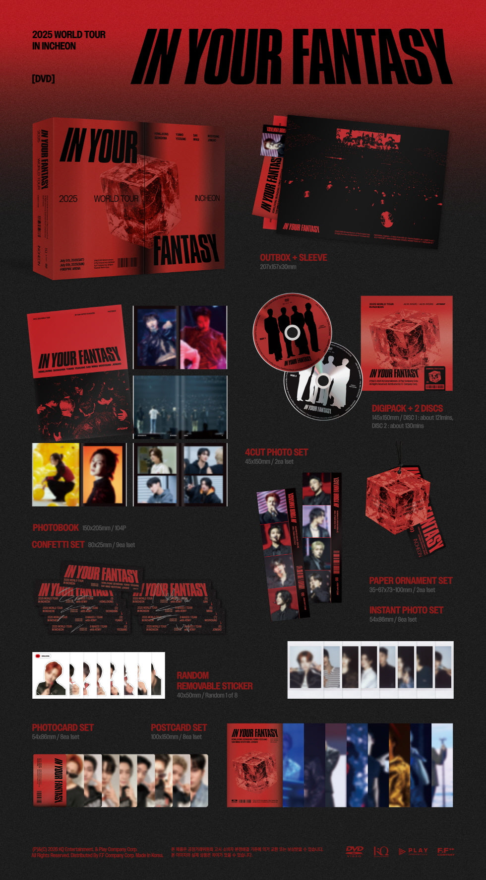 (PRE-ORDER 2026-08-26) ATEEZ 에이티즈 - 2025 WORLD TOUR [IN YOUR FANTASY] INCHEON DVD