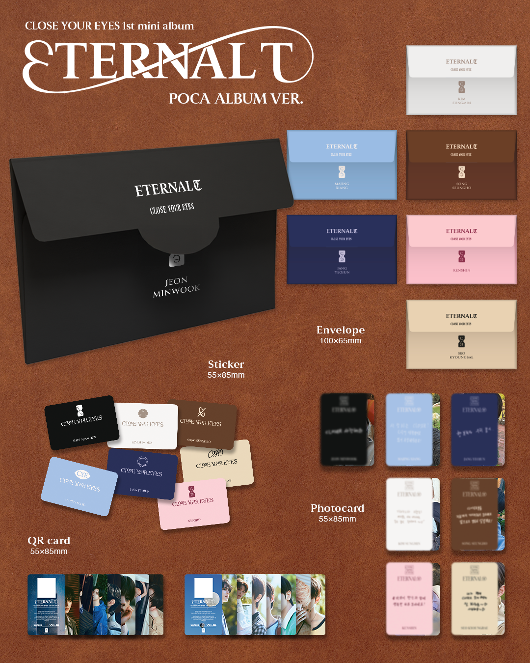 CLOSE YOUR EYES - 1st Mini Album [ETERNALT] Poca Album Version (7 Versions)