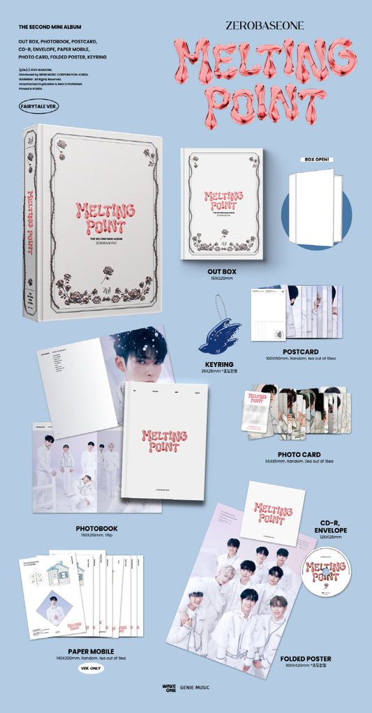 ZEROBASEONE, 2ND MINI ALBUM, MELTING POINT (3 Versions).