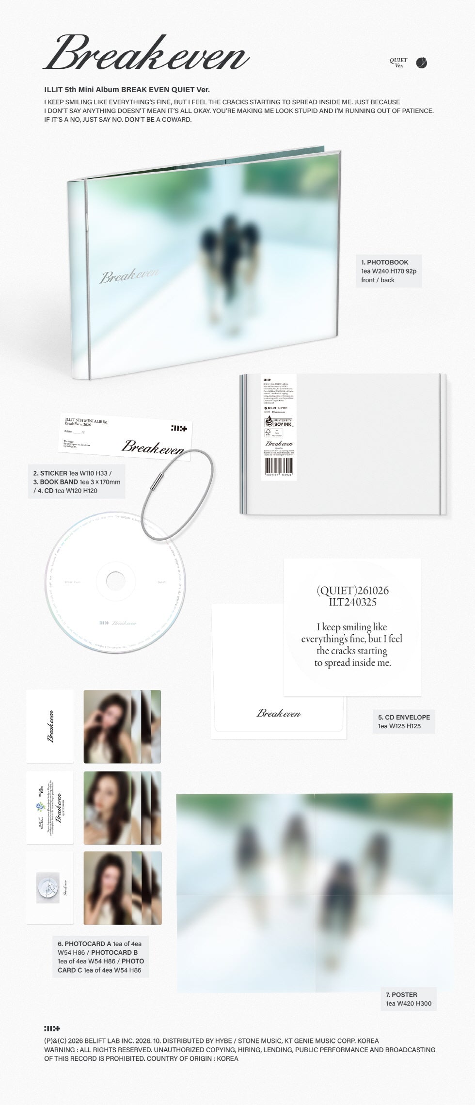(PRE-ORDER 2026-10-27) ILLIT - 5th Mini Album [BREAK EVEN] Standard Version (3 Versions) Random 1ea (POB Included - pre-order only)