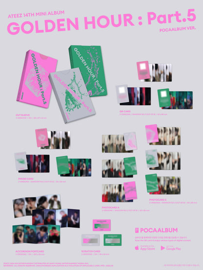 (PRE-ORDER 2026-06-26) ATEEZ - 14th Mini Album [GOLDEN HOUR : Part.5] POCAALBUM Version (3 Versions) Random 1ea
