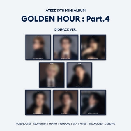 (PRE-ORDER 2026-02-06) ATEEZ - 13th Mini Album [GOLDEN HOUR : Part.4] DIGIPACK Version (8 Versions) Set (Soundwave POB 8ea Inlcuded)