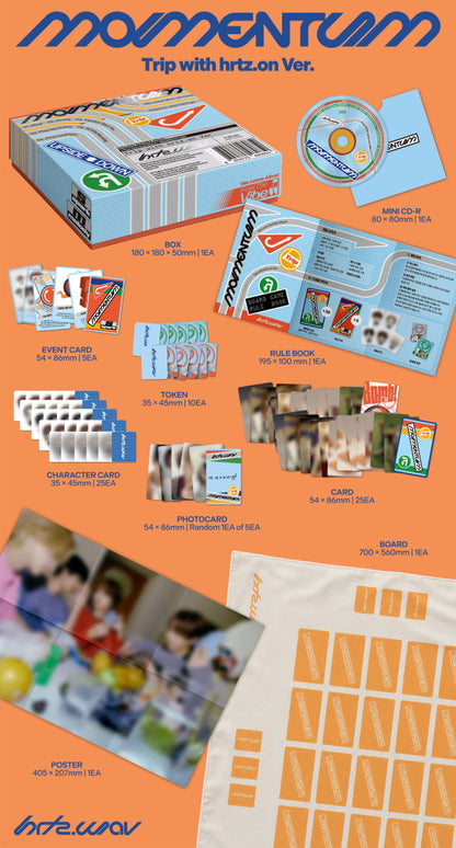 (PRE-ORDER 2026-09-10) hrtz.wav 하츠웨이브 - 2nd Mini Album [The Second Wave : MOMENTUM] Trip with hrtz.on Version (Limited Edition)