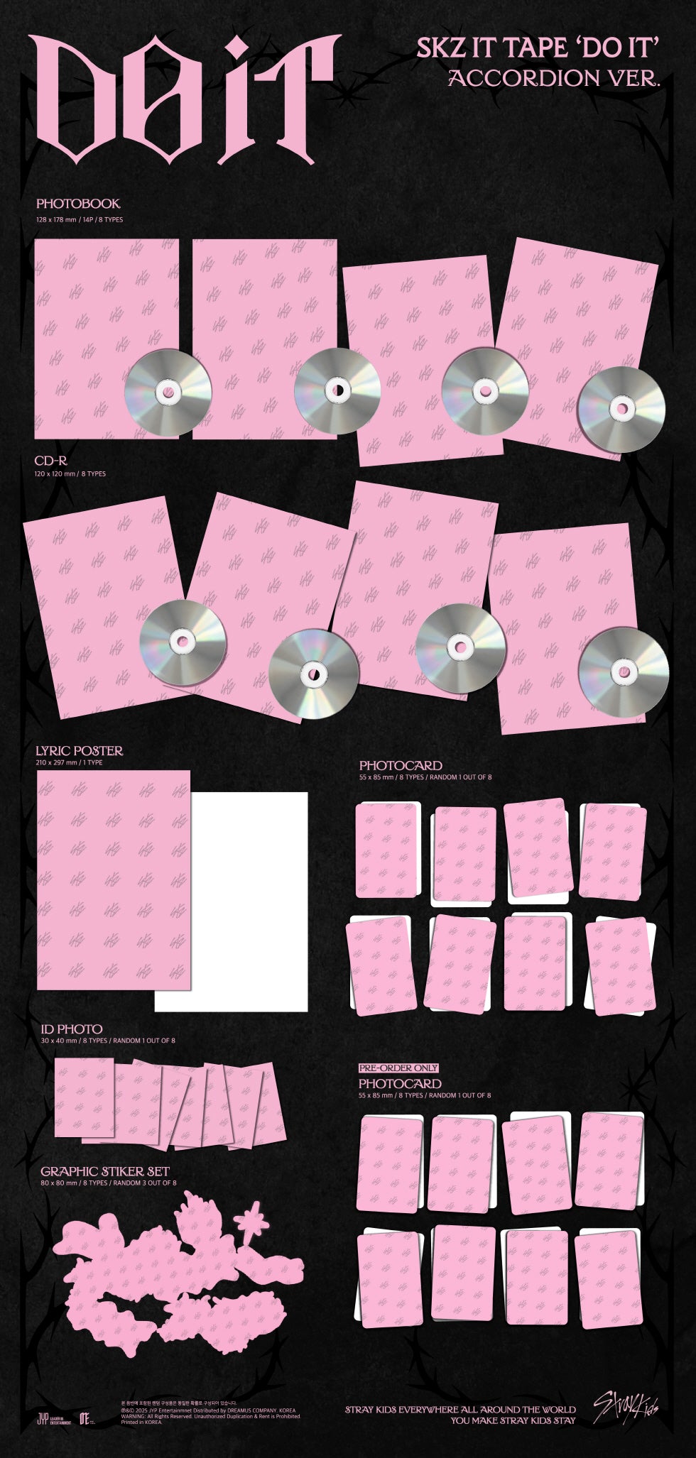 (PRE-ORDER 2025-11-21) Stray Kids - SKZ IT TAPE [DO IT] Accordion Version (8 Versions) Random 1ea