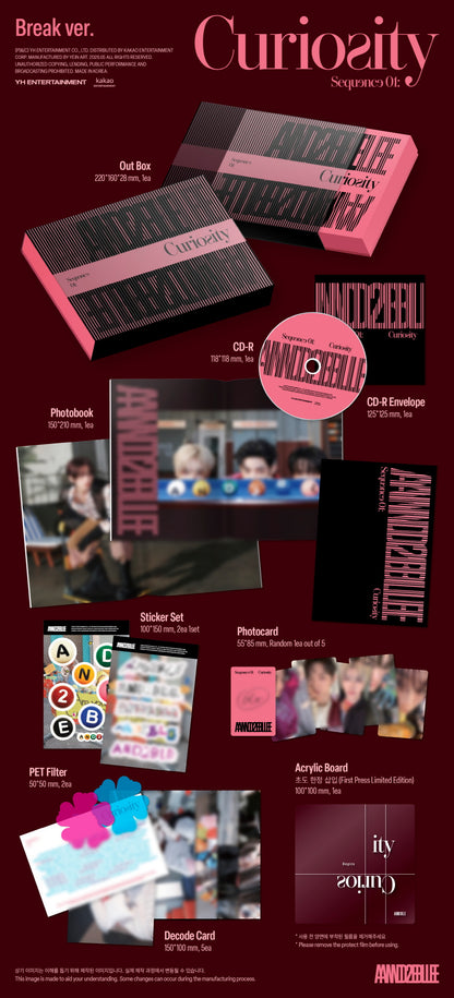 (PRE-ORDER 2026-05-27) AND2BLE (앤더블) - 1st Mini Album [Sequence 01: Curiosity] (3 Versions) Set (POB Included - Pre-order only)