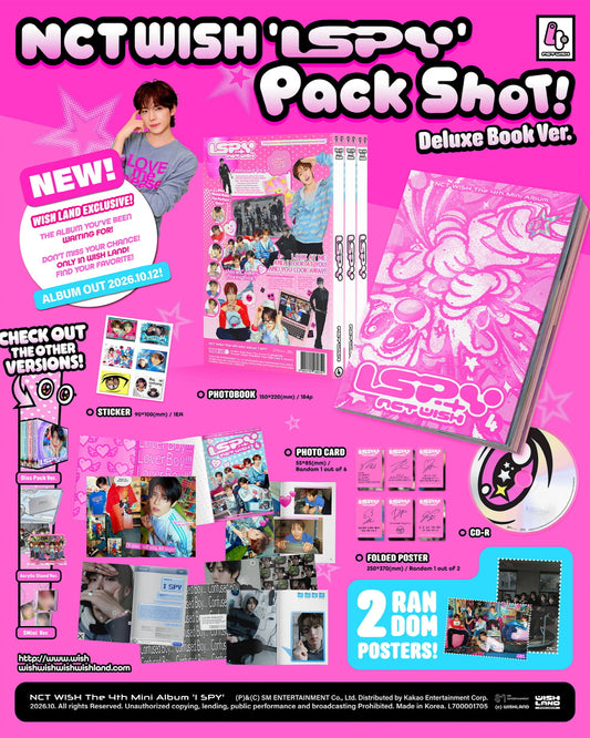 (PRE-ORDER 2026-10-13) NCT Wish - 4th Mini Album [I SPY] Deluxe Book Version