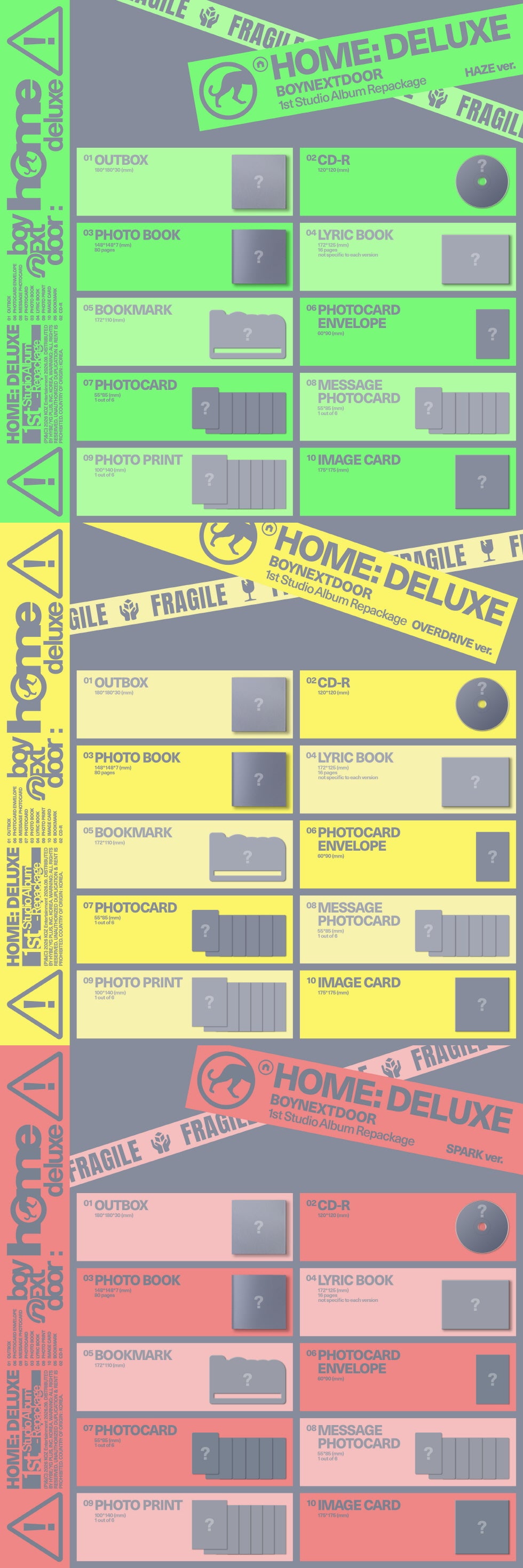 (PRE-ORDER 2026-09-28) BOYNEXTDOOR - 1st Studio Album Repackage [HOME: DELUXE] (3 Versions) Set (POB Included - Pre-order only)