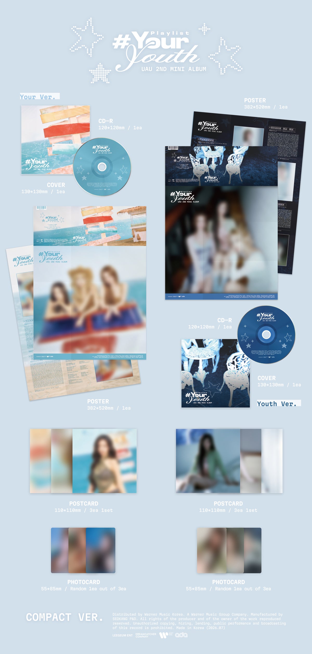 UAU - 2nd Mini Album [Playlist #Your Youth] Compact Version (2 Version ...