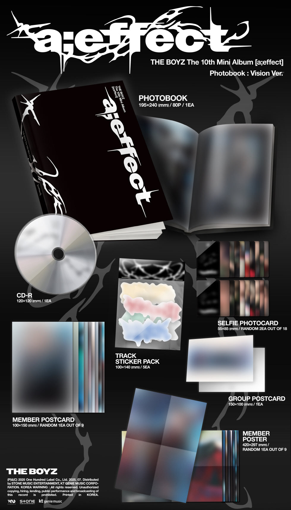 (PRE-ORDER 2025-07-28) THE BOYZ - 10TH Mini Album [a;effect] (2 Versions) Set