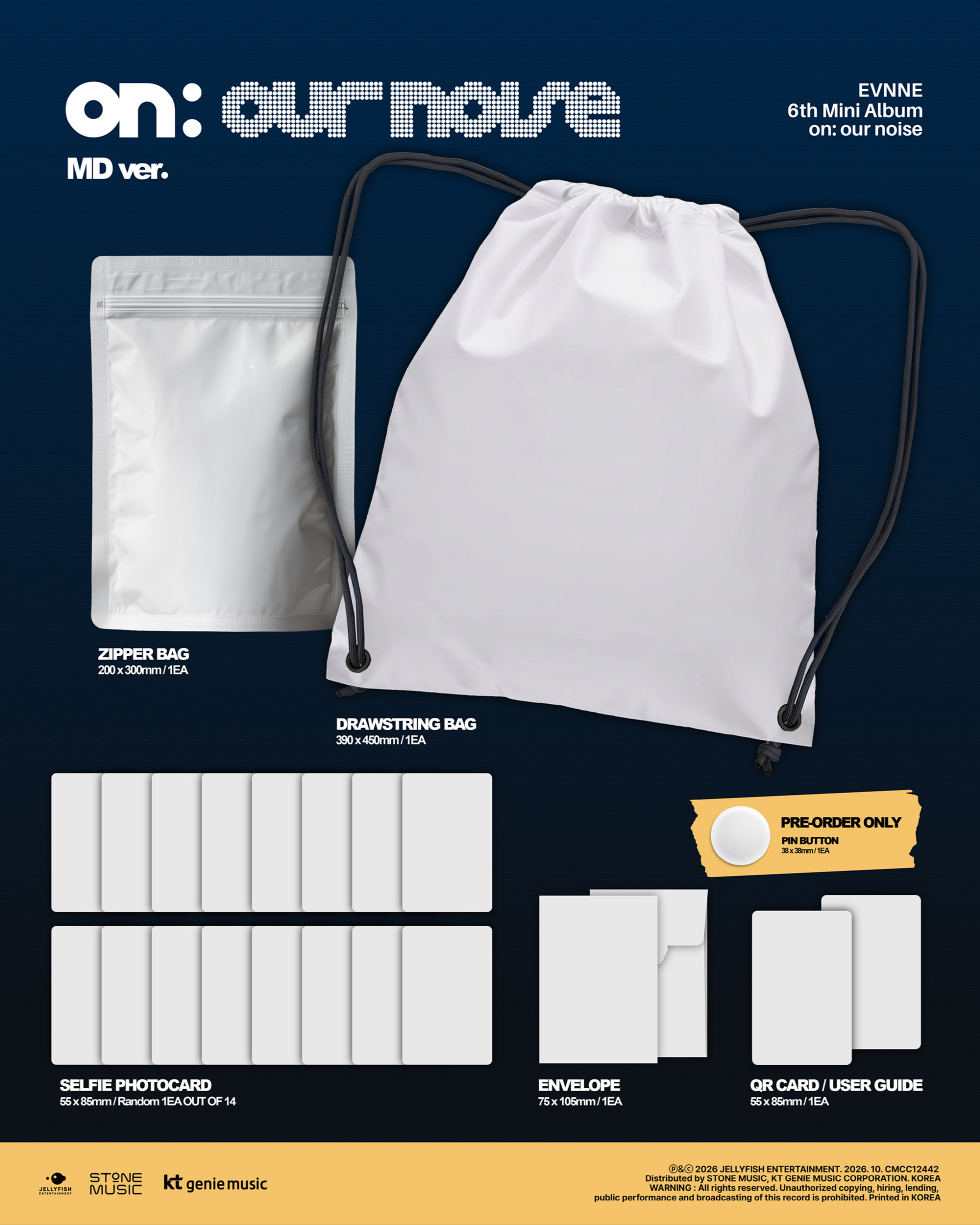 (PRE-ORDER 2026-10-20) EVNNE - 6th Mini Album [on our noise] MD Version