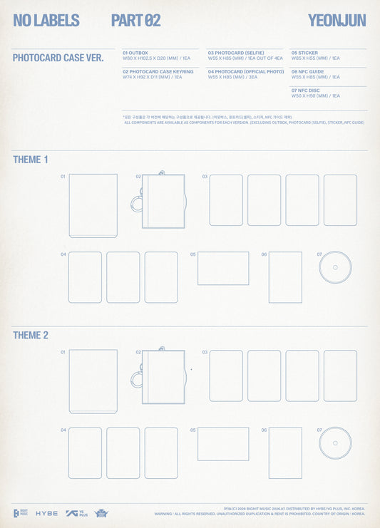 (PRE-ORDER 2026-07-10) YEONJUN (TXT) - [NO LABELS: PART 02] Photocard Case Version (2 Versions) Random 1ea