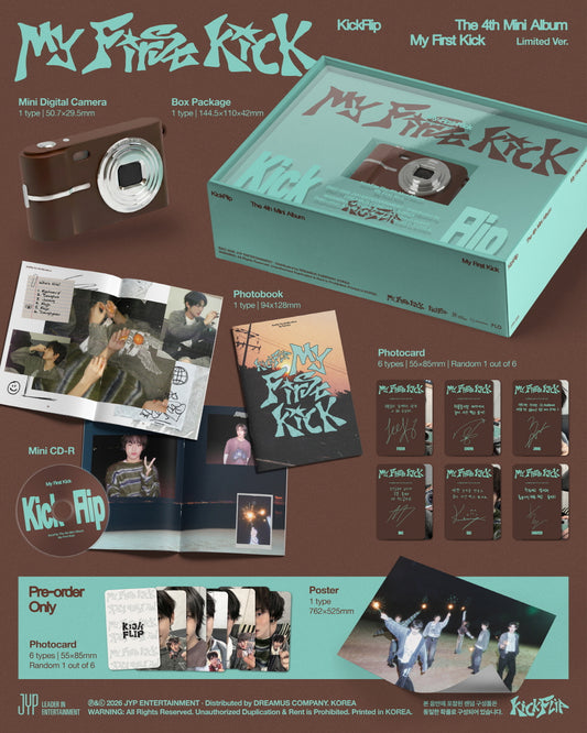 (PRE-ORDER 2026-04-06) KickFlip - 4th Mini Album [My First Kick] Limited Version