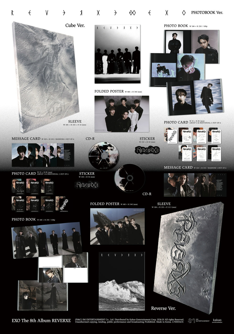 EXO - 8th Full Album [REVERXE] Photobook Version (2 Versions