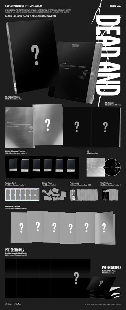 (PRE-ORDER 2026-04-17) Xdinary Heroes - 8th Mini Album [DEAD AND] Photobook Version (2 Versions) Set (POB Included - Pre-order only)