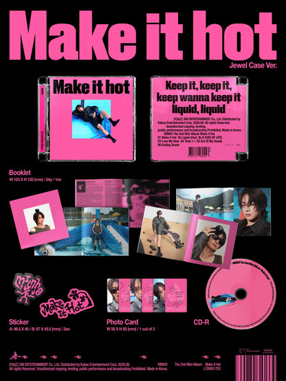 (PRE-ORDER 2026-09-08) Minho (SHINee) - 2nd Mini Album [Make it hot] Jewel Case Version