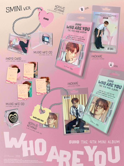 (PRE-ORDER 2025-09-23) Suho (EXO) - 4th Mini Album [Who Are You] SMini Version (2 Versions) Random 1ea