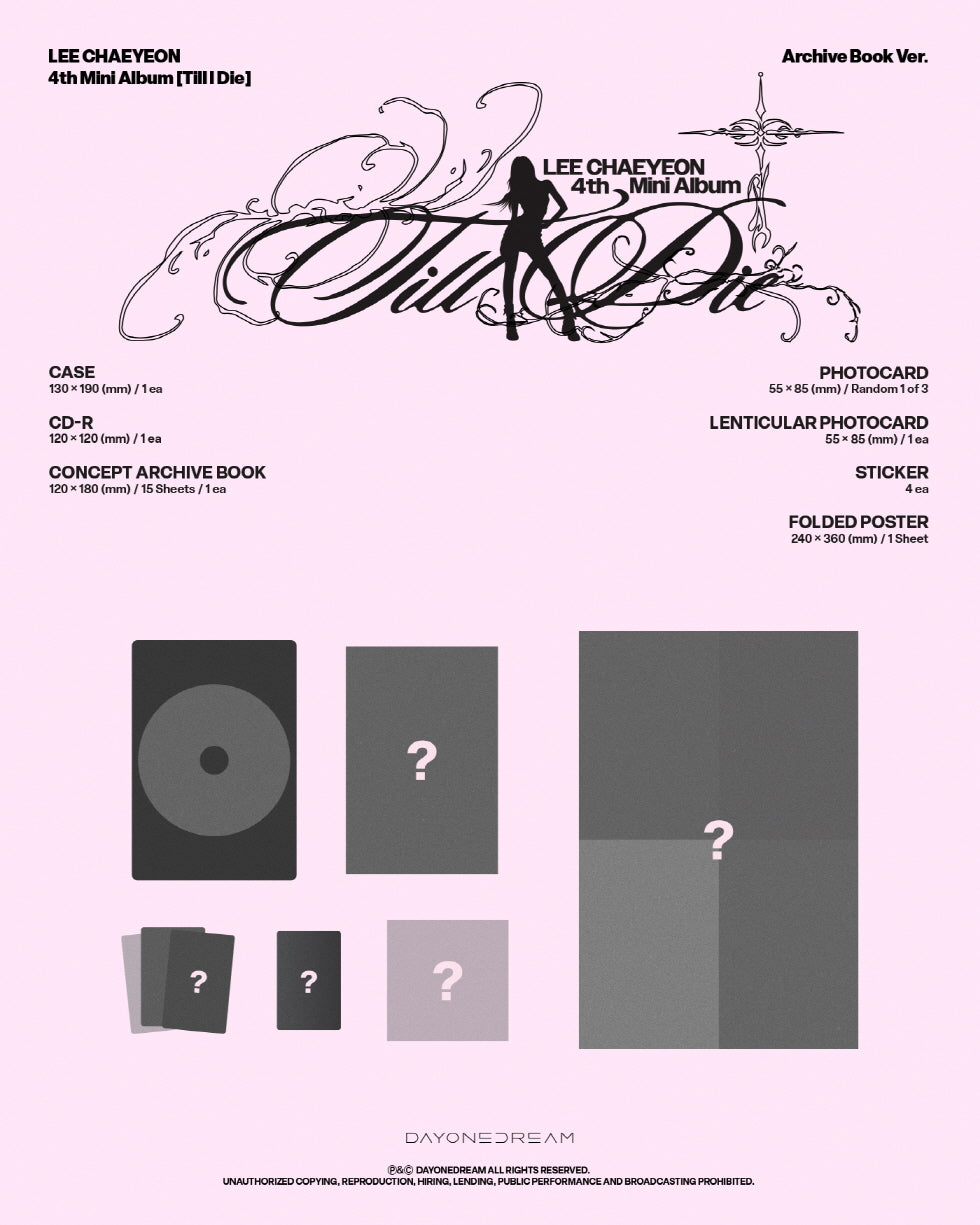 (PRE-ORDER 2026-05-07) Lee Chae Yeon - 4th Mini Album [Till i Die] Archive Book Version