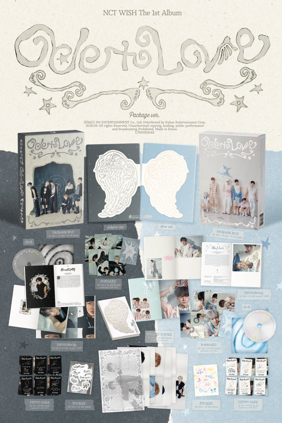 NCT Wish - 1st Full Album [Ode to Love] Package Version (2 Versions)(POB Option available)