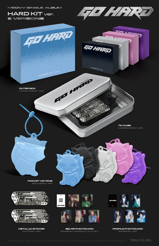 (PRE-ORDER 2026-10-12) MEOVV - Single Album [GO HARD] HARD KIT Version (5 Versions) Random 1ea (🎁POB Included - Pre-order only)