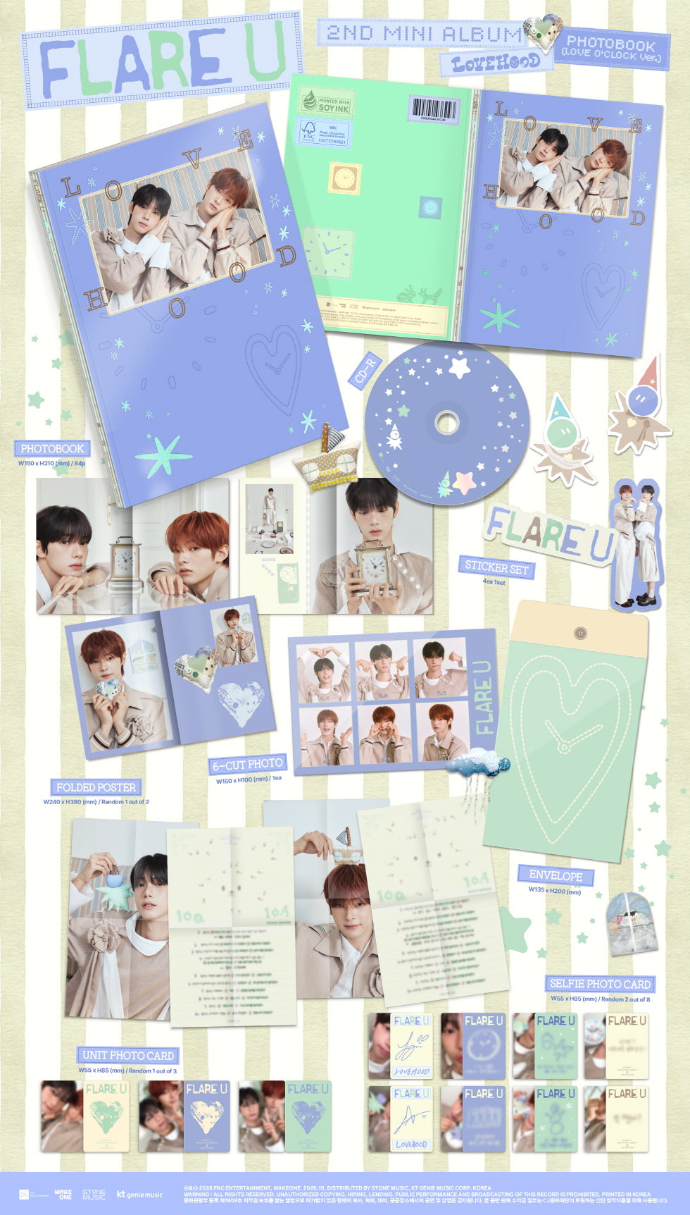 (PRE-ORDER 2026-10-15) FLARE U (플레어 유) - 2nd Mini Album [LOVEHOOD] (2 Versions) Random 1ea