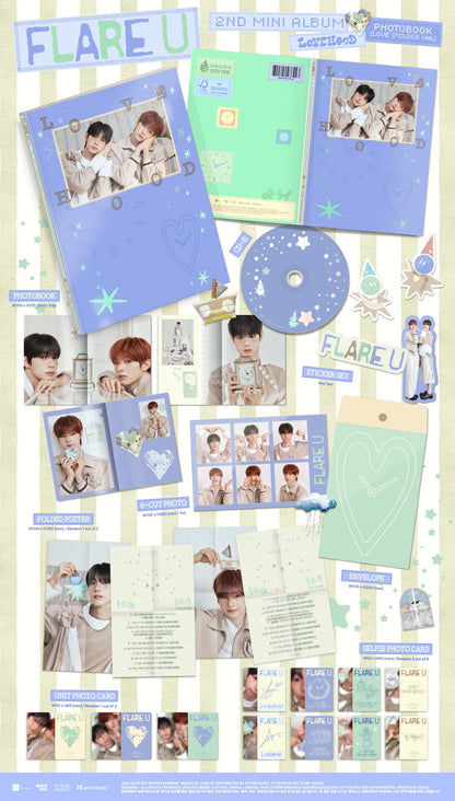 (PRE-ORDER 2026-10-15) FLARE U (플레어 유) - 2nd Mini Album [LOVEHOOD] (2 Versions) Random 1ea