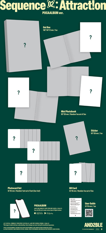 (PRE-ORDER 2026-10-28) AND2BLE (앤더블) - 2nd Mini Album [Sequence 02: Attraction] POCAALBUM Version