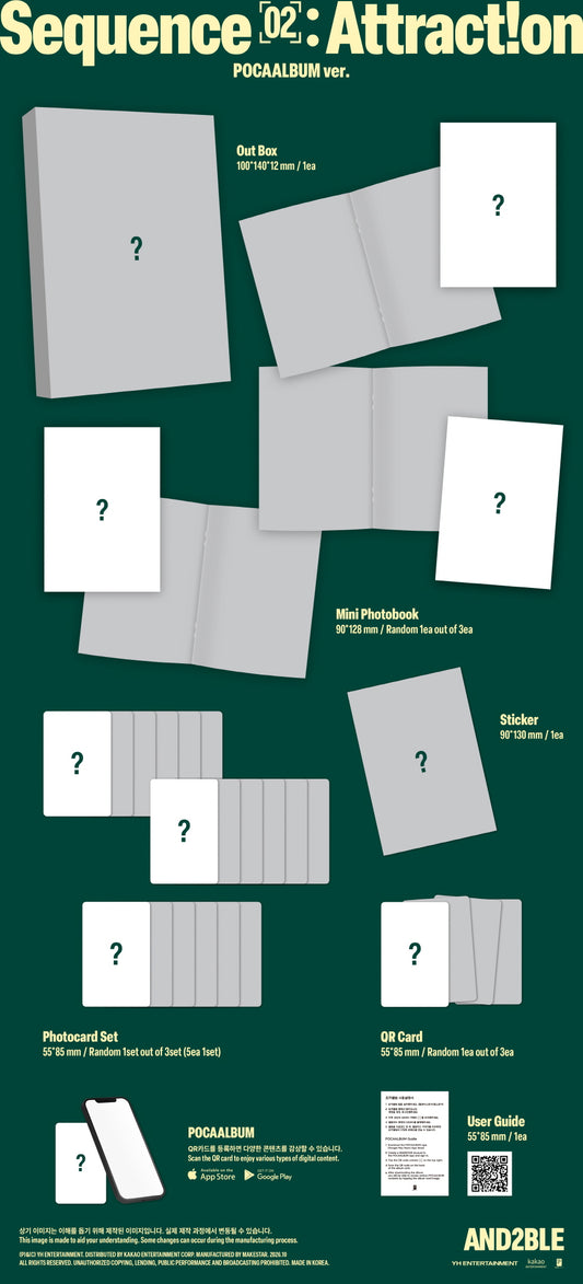 (PRE-ORDER 2026-10-28) AND2BLE (앤더블) - 2nd Mini Album [Sequence 02: Attraction] POCAALBUM Version