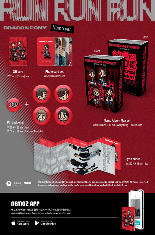 (PRE-ORDER 2026-03-11) Dragon Pony - 3rd EP Album [RUN RUN RUN] Nemo Album Version
