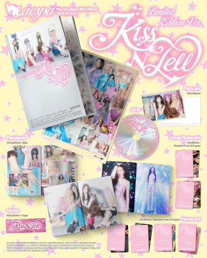 (PRE-ORDER 2026-08-03) aespa - Japan 1st Mini Album [KISS N TELL] (3 Versions)