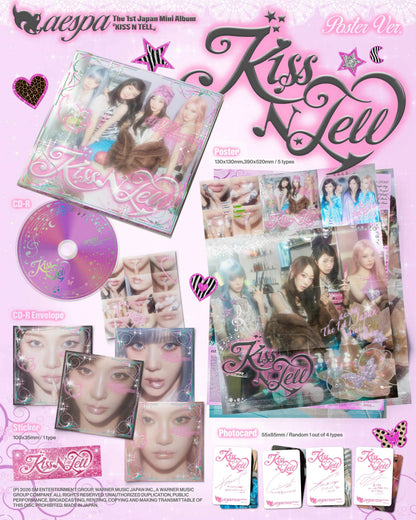 (PRE-ORDER 2026-08-03) aespa - Japan 1st Mini Album [KISS N TELL] (3 Versions)