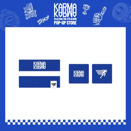 (PRE-ORDER 2025-11-18) Stray Kids - OFFICIAL MD [KARMA POP-UP] HEAD BAND & SWEAT BAND SET