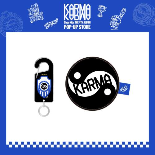 (PRE-ORDER 2025-11-18) Stray Kids - OFFICIAL MD [KARMA POP-UP] ACRYLIC CARABINER & BALL POUCH SET