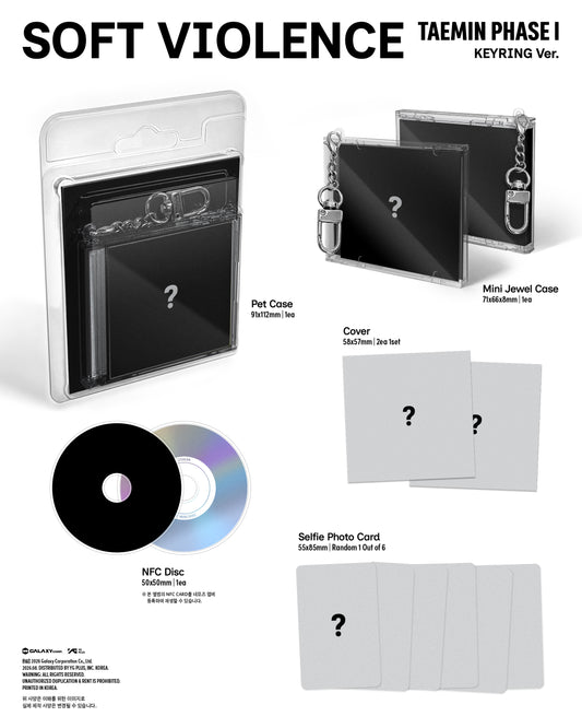 (PRE-ORDER 2026-08-31) TAEMIN (SHINee) - [PHASE I : Soft Violence] Keyring Version
