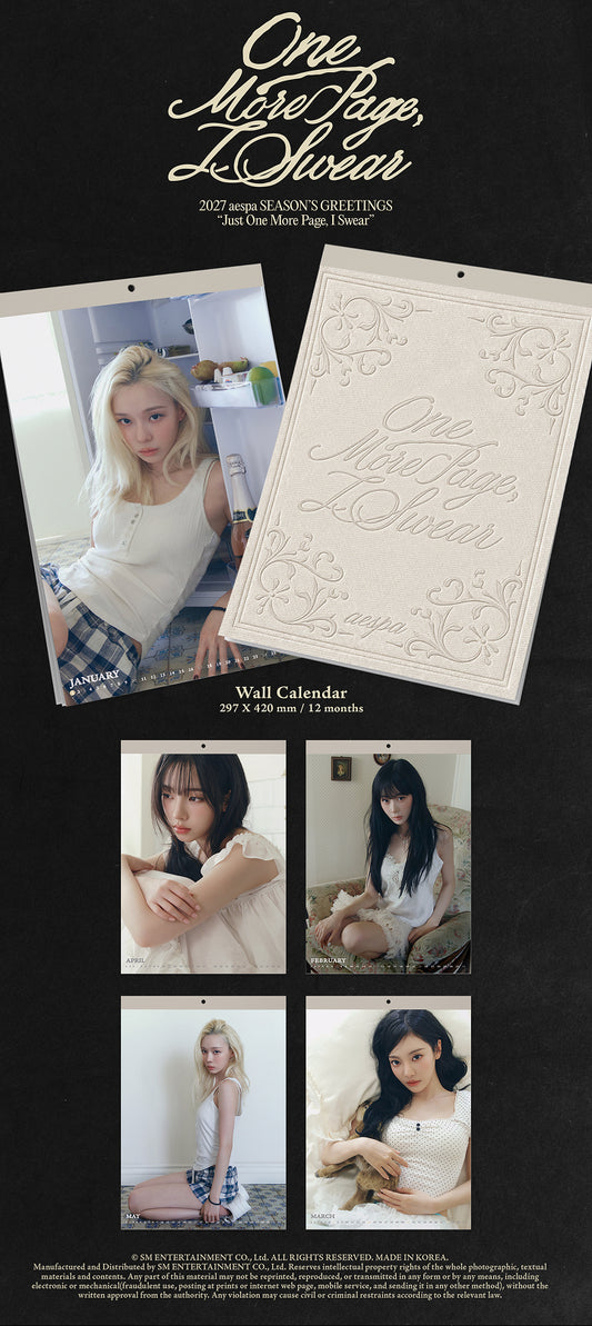 (PRE-ORDER 2027-01-07) aespa - 2027 Wall Calendar