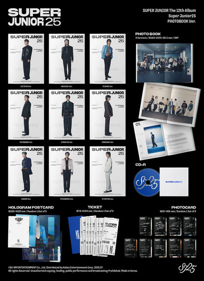 Super Junior - 12th Album [Super Junior25] Photobook Version (9 Versions)