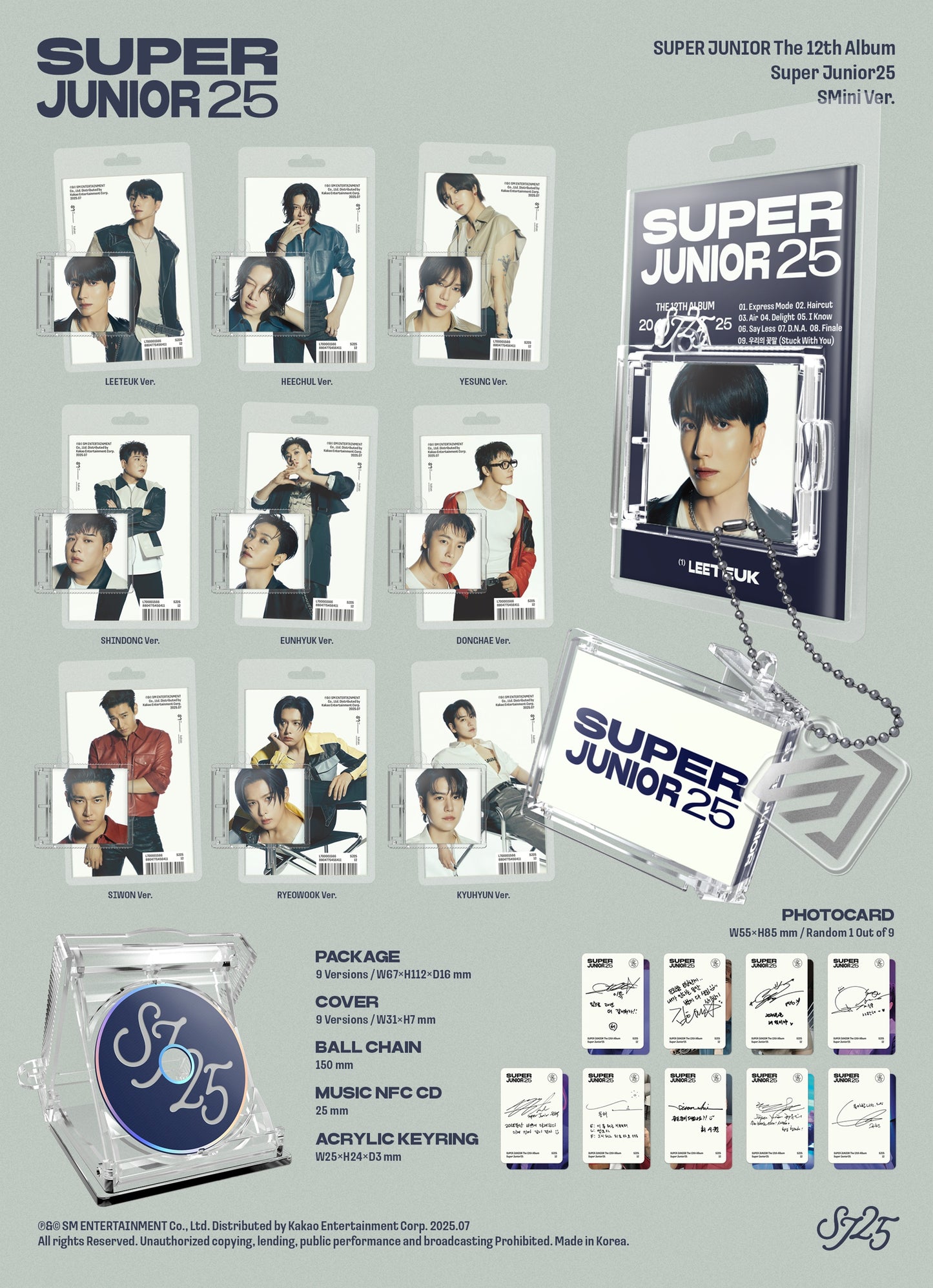 Super Junior - 12th Album [Super Junior25] SMini Version (9 Versions)