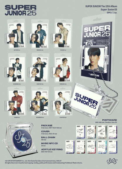 Super Junior - 12th Album [Super Junior25] SMini Version (9 Versions)