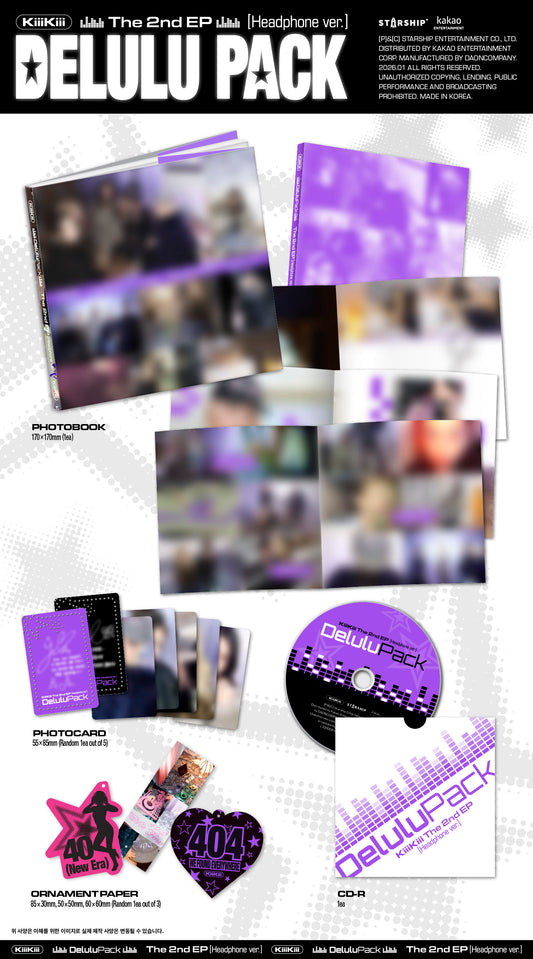 (PRE-ORDER 2026-01-27) KiiiKiii - 2nd EP Album [Delulu Pack] Headphone. Version.
