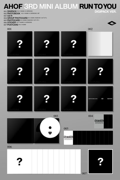 (PRE-ORDER 2026-07-09) AHOF - 3rd Mini Album [RUN TO YOU] Digipack Version (10 Versions) Random 1ea