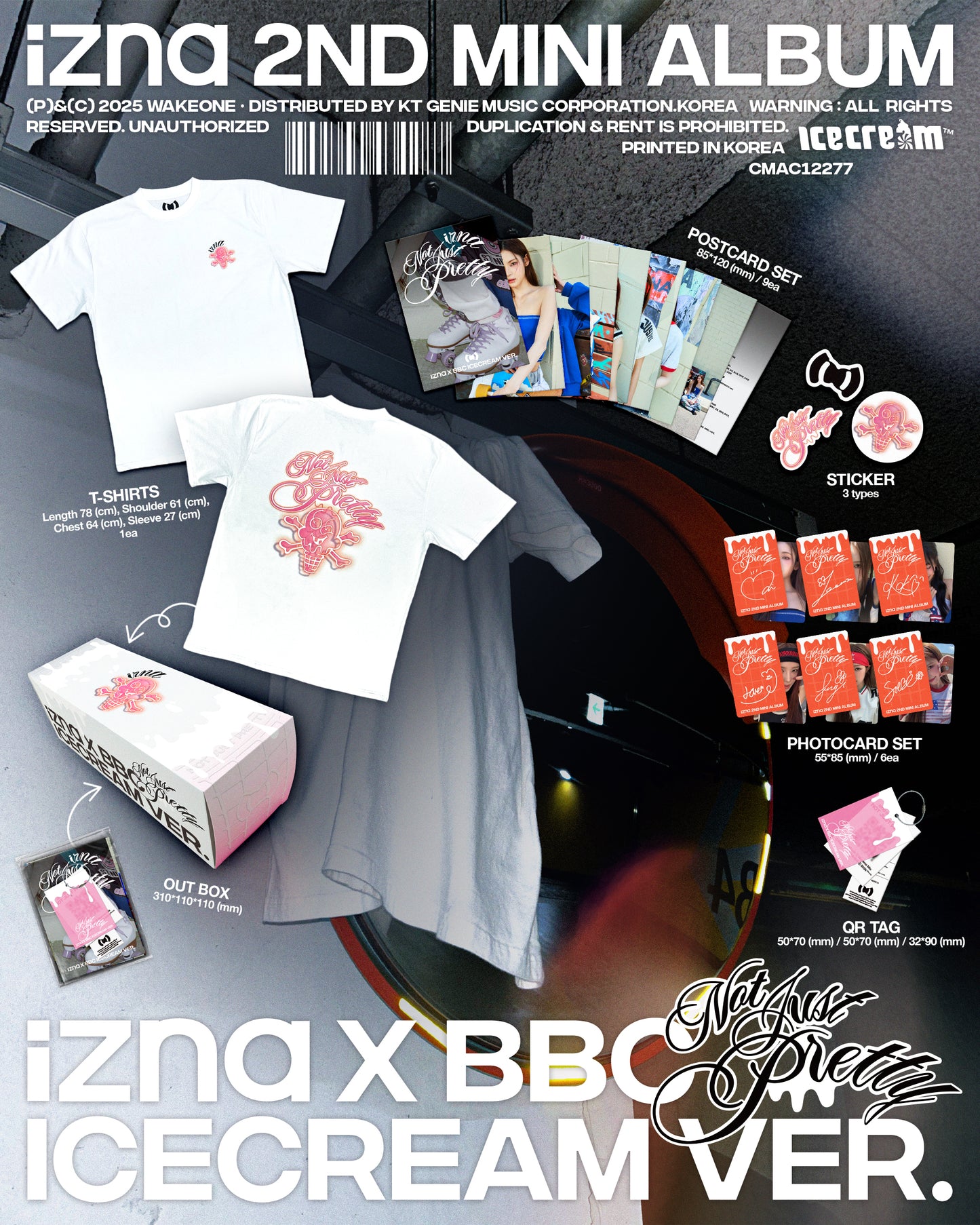 izna - 2nd Mini Album [Not Just Pretty] izna X BBC ICECREAM Version (Limited Edition).