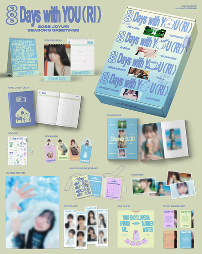 (PRE-ORDER 2025-12-23) Jo Yuri - 2026 Season's Greetings [365 Days with YOU(RI)](💝 K-Towns 2026 Season's Greetings Event!)