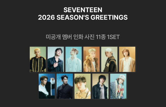 (PRE-ORDER 2025-12-26) Seventeen - 2026 Season's Greetings [Once Upon a Fable](POB - Member Printed Photo 11ea)(💝 K-Towns 2026 Season's Greetings Event!)